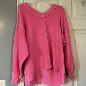 aerie oversized pink sweater, super soft